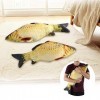 Coussin de Poissons - 3D Doux Carpe Peluche Jouet - Simulation de Jouets de Chat en Forme de Poisson - Peluches Interactive A