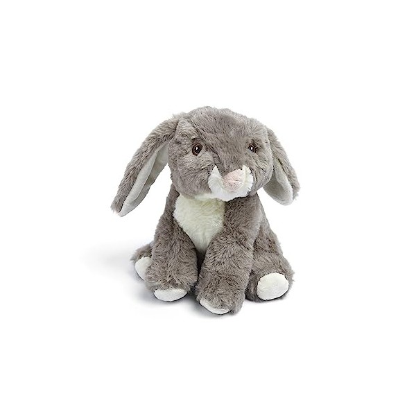 HEITMANN DECO Peluche Lapin en Pet Gris/Blanc