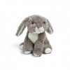 HEITMANN DECO Peluche Lapin en Pet Gris/Blanc