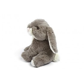 HEITMANN DECO Peluche Lapin en Pet Gris/Blanc