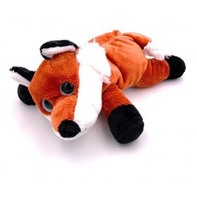 Onwomania Peluche Peluche Peluche Femelle prédateur Renard Longueur 22 cm Marron