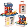 Czemo Ensemble de Jouets de Cuisine pour Enfants Accessoires de Cuisine 41 Pièces avec Son et Lumière Cuisinière évier Nourri