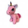 J&K Markets Peluche Licorne Debout, Rose, 22 x 16 x 9 cm hxLxl , Polyester