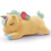 SNOWOLF Licorne en Peluche Mignonne Douce avec Ailes Arc-en-Ciel - Jouet Kawaii pour Enfants 30CM/11.8Inch, White 