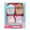 Squishville by Squishmallows Fall Friends Squad - Quatre Peluches Squishmallows de 5cm - Jouets pour Enfants
