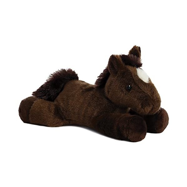 Aurora, 16486, Mini Flopsies Chestnut Le Cheval 20 cm, Peluche, Marron