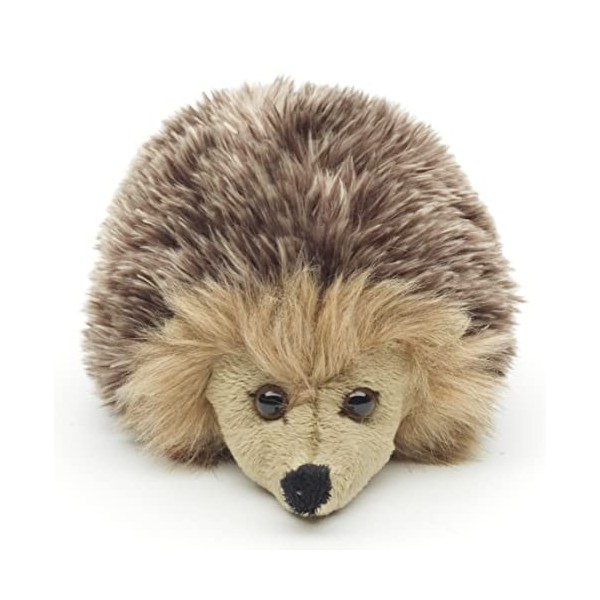 Uni-Toys - Hérisson Gris-Marron - 15 cm Longueur - Animal de la forêt - Peluche, Doudou