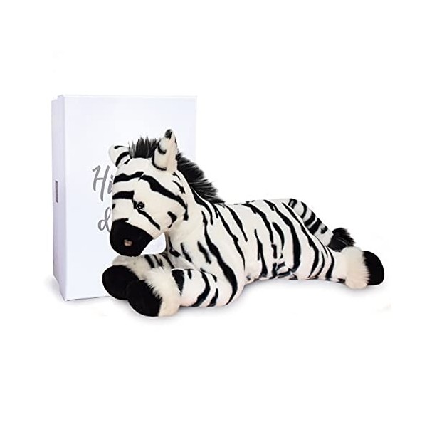 Histoire dOurs - Peluche Zèbre - 25 cm - Blanc/Noir - Cadeau Enfant - Zephir Le Zèbre - Terre Sauvage - HO3048