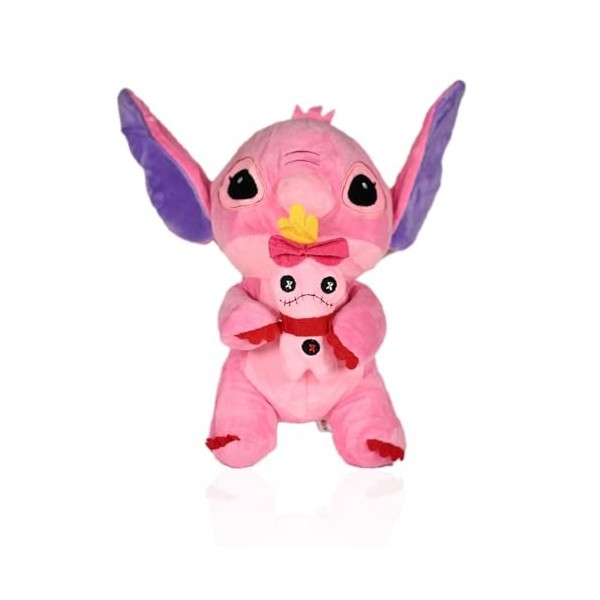 wiztex Peluche Stitch - Bleu - Doudou doux et amusant - Peluche Disney pour adolescents et fans de jeux rose 