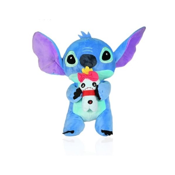 wiztex Peluche Stitch - Bleu - Doudou doux et amusant - Peluche Disney pour adolescents et fans de jeux rose 