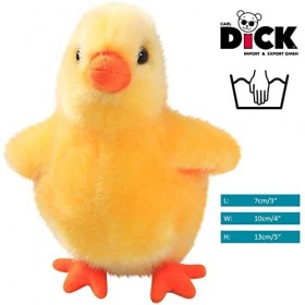 Carl Dick Peluche Poussin Oiseau Jaune 13cm 3116001