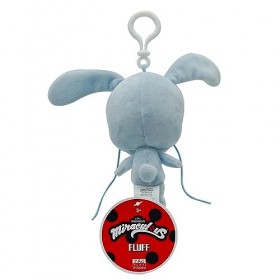 Miraculous Ladybug - Fluff - Kwami en Taille réelle 12 cm - Jouet en Peluche à Collectionner - Peluche très Douce, avec Yeu