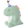 Anboor Dinosaure en Peluche Dino Peluche Grand Oreiller XXL Poupée en Peluche Dinosaure Oreiller Anniversaire Cadeaux de Noël