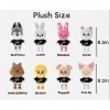 NA SKZOO Peluche Stray Kids Poupée en Peluche, Jouet Animal en Peluche Dessin Animé Mignon, Wolf Chan/Leebit/DWAEKKI/Jiniret/