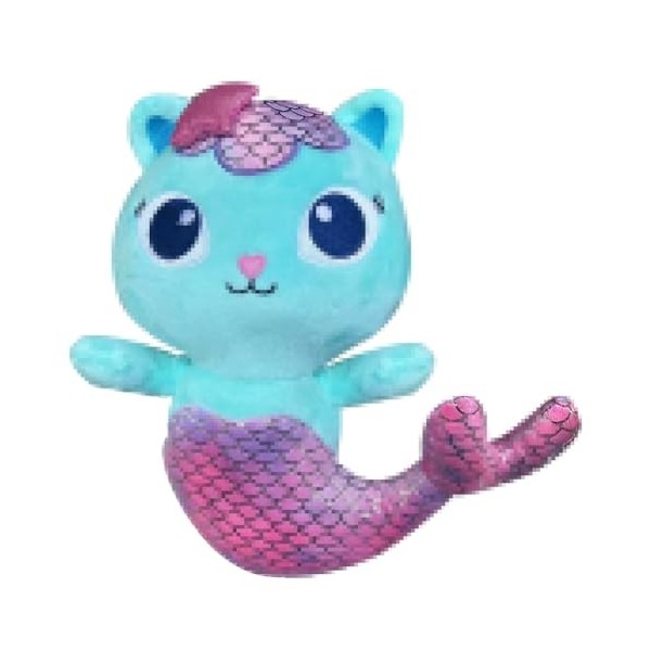 IOSCDH 25cm Ga-bby Sirène Poupée en Peluche Mer-maid chaton Peluche Jouets Anime Plush Toy Figurines Personnages Plush Peluch