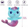 IOSCDH 25cm Ga-bby Sirène Poupée en Peluche Mer-maid chaton Peluche Jouets Anime Plush Toy Figurines Personnages Plush Peluch