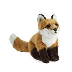 Peluche Living Nature - Renard Assis 15 cm 