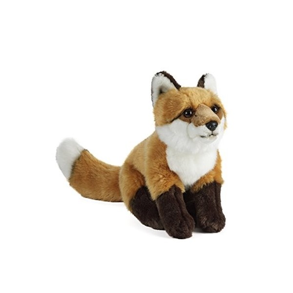 Peluche Living Nature - Renard Assis 15 cm 