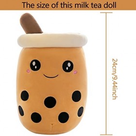 LKNBIF Peluche Bubble Tea, Jouets Bubble Tea Cup en Peluche Oreiller en Peluche Thé Lait Alimentaire Doux Poupée Lait Tasse d