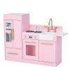 Teamson Kids Cuisine Enfant Jeu en Bois garçon Fille Mixte avec 10 Accessoires Blanche Palm Springs TD-13404B