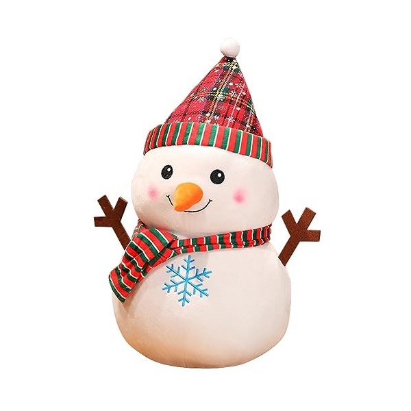 LGQHCE Peluche Pere Noel, Bonhomme de Neige Jouet en Peluche Père Noël Peluche Cadeau pour Enfants Noël Anniversaire Fête