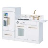 Teamson Kids Cuisine Enfant Jeu en Bois garçon Fille Mixte avec 10 Accessoires Blanche Palm Springs TD-13404B