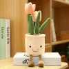 KiLoom Tulipe Réaliste Plantes Succulentes en Peluche Peluche Jouets Doux Décoration Poupée Créatif en Pot Fleurs Coussin pou