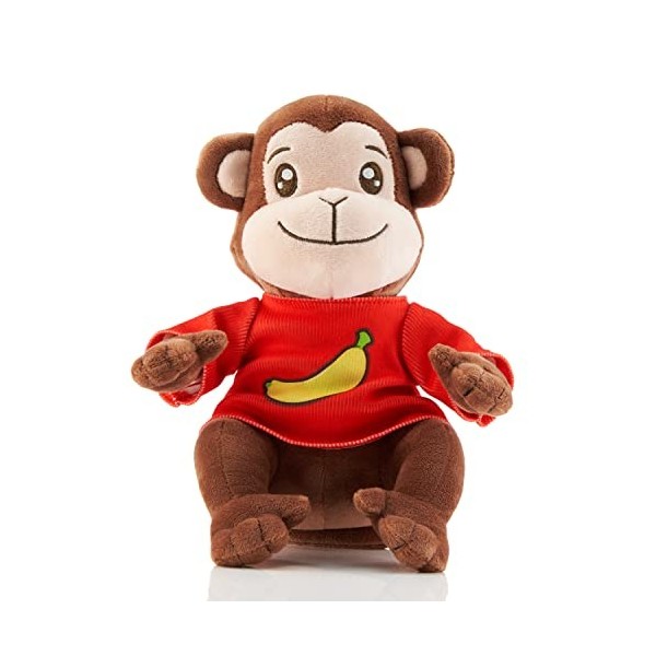 Finest Toys Singe - 28 cm - Peluche - Singe en peluche - Peluche avec pull en coton - Doudou pour enfants