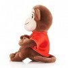 Finest Toys Singe - 28 cm - Peluche - Singe en peluche - Peluche avec pull en coton - Doudou pour enfants