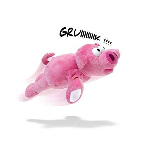 Peluche cochon volant porc catapulte