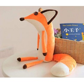 LAARNT 30cm Jouet en Peluche Petit Renard Brun，Poupée en Peluche en Renard réaliste，Doux et Confortable，Cadeaux pour Enfants 