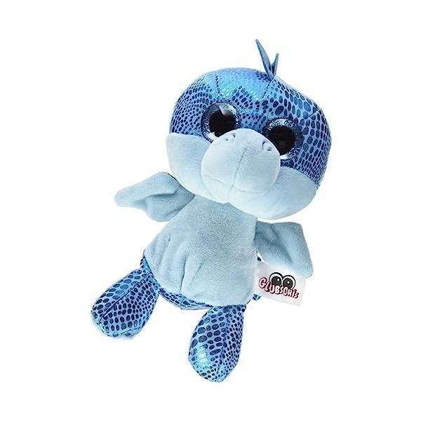 NICI The Original-Glubschis Dragon Yo 15 cm-Peluches Grands Yeux Scintillants-Doudou Duveteux pour Jouer et à câliner, Orange