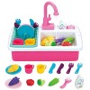 Trousse de Jouets pour évier de Cuisine pour Enfants avec Vaisselle, Lave - Linge et Coupe de Fruits et légumes Jouets, Eau d