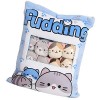 Jisoudia Coussin Snack Chat Mignon Pudding Kawai Plush Pillow Cushion Cute Snack Bag Coussin en Peluche Mignon Coussin jetabl