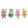 Porte-clés mignon en peluche Bubble Tea, 4pcs Mini Porte-clés en Peluche 12cm Boba Thé Au Lait Tasse Jouet Peluche porte-clés