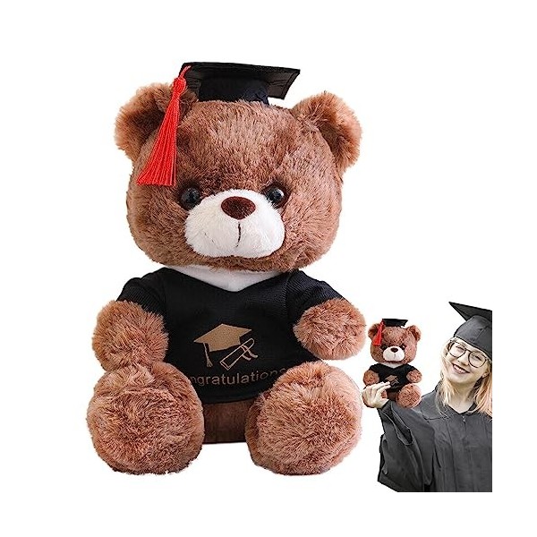 yapi Ours en Remise des diplômes 2023 | Teddys Bear Diplômé 2023 | Diplômé dours en Peluche avec Chapeau médecin en Peluche 