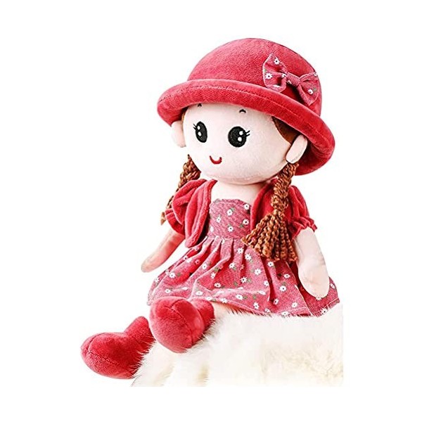 Poupée de Chiffon Doux - 13,8" Peluche Princesse poupée poupée de Chiffon avec Chapeau Amovible et Robe Peluche bébé Jouet