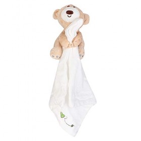 Zerodis Doudou Jouet Bébé Ours Mouchoir Peluche Doudou Poupée Jouet de Serviette Apaiser Serviette Calmant Couverture de Somm