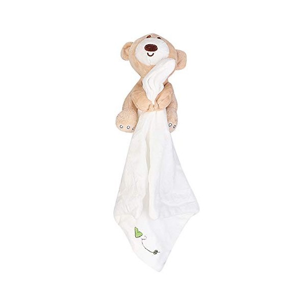 Zerodis Doudou Jouet Bébé Ours Mouchoir Peluche Doudou Poupée Jouet de Serviette Apaiser Serviette Calmant Couverture de Somm