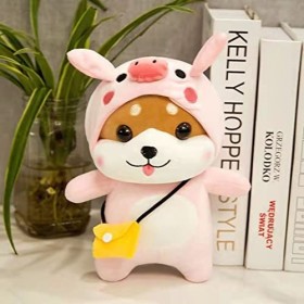 Shiba Inu Étreindre Oreiller Chien Mignon en Peluche Jouet Kawaii chien Shiba Inu Oreiller en Peluche Enfants Endormi Confort