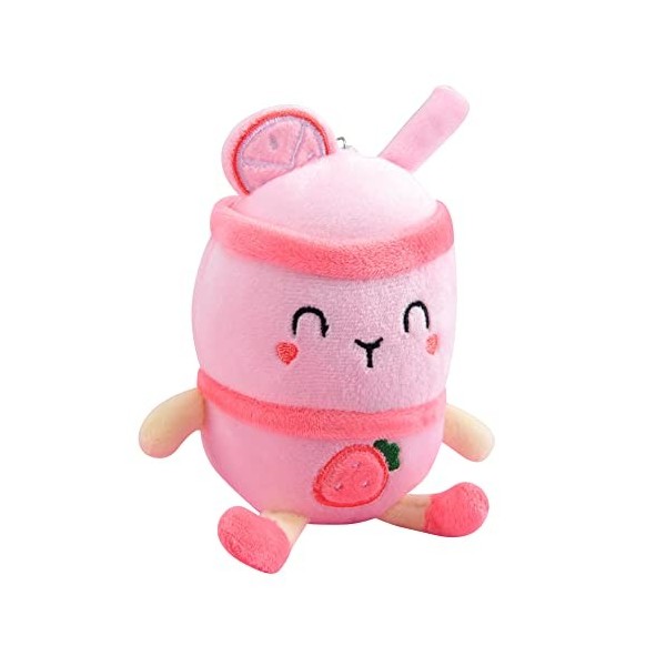 Bubble Tea en Peluche,Mini Porte-clés en Peluche bubble tea cup Thé au lait Forme en Peluche doudou Jouet Cadeau danniversair