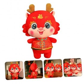 Toyvian Jouets pour Enfants Jouets en Peluche Animaux en Peluche Jouet De Dragon Chinois Jouet De Poupée De Dragon Jouet en P