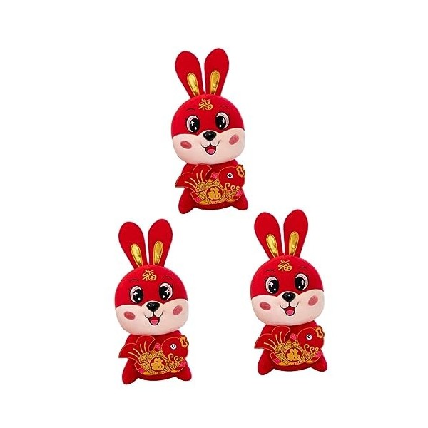 Didiseaon Lapin De Poisson De Bon Augure Poupée De Lapin en Peluche en Peluche Année De La Poupée Lapin Adorable Décor De Lap