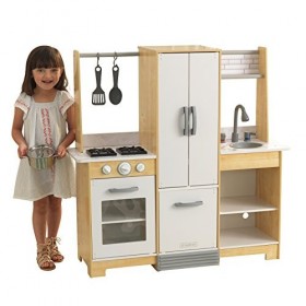 KidKraft Cuisine enfant en bois Modern-Day, Dinette Incluant Accessoires, Ustensiles, jeu dimitation, Jouet Enfant dès 3 Ans