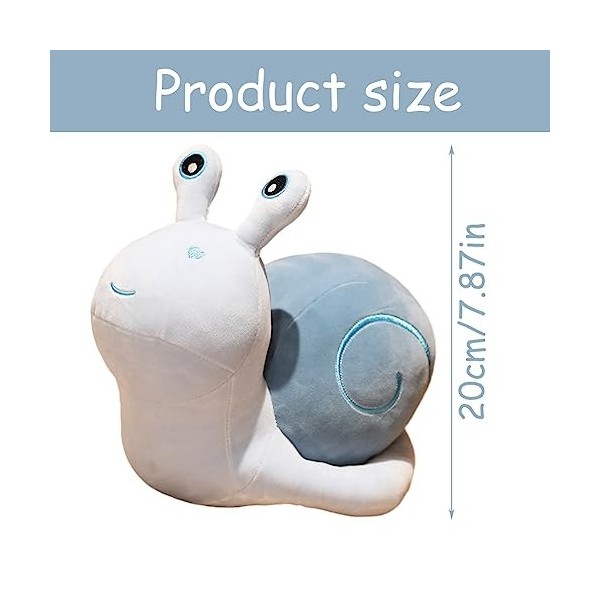 Peluche Escargot Mignonne Poupée Escargot en Peluche 20cm Escargot en Peluche Oreiller pour Filles Garçons Bébés Jouet en Pel