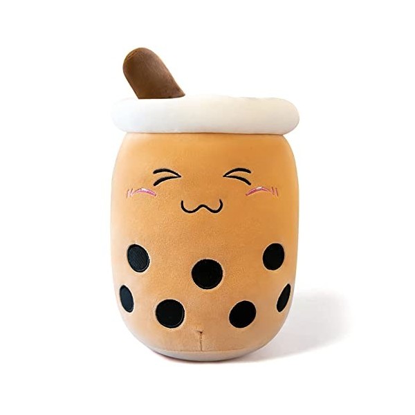 shownicer Peluche Boba Tea - Peluche Kawaii Bubble Tea - Jouet en peluche - Tasse à thé au lait - Coussin de lancer - Cadeau 