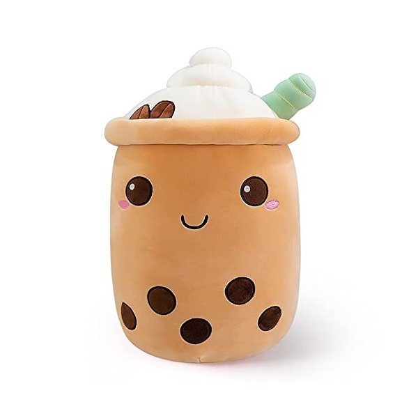 shownicer Peluche Boba Tea - Peluche Kawaii Bubble Tea - Jouet en peluche - Tasse à thé au lait - Coussin de lancer - Cadeau 