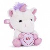 Posh Paws Swizzels 37685 Peluche Love Hearts Sparkles The Unicorn, « BFF » 18 cm, Blanc