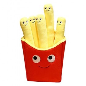 Jouet en peluche frites - Oreiller mignon de sac de frites de simulation,Coussin de canapé doux de dessin animé, monde délici