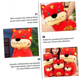 TOYANDONA 1Pc Tigre en Peluche Jouet Ornement De Tableau De Bord De Voiture Animal Câlin Jouets en Peluche Chinois en Peluche